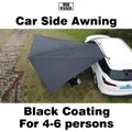 Car side Awning Tent Black Coating Tarp 2x3 Outdoor Waterproof Camping Black Coated Car Rear Shelter