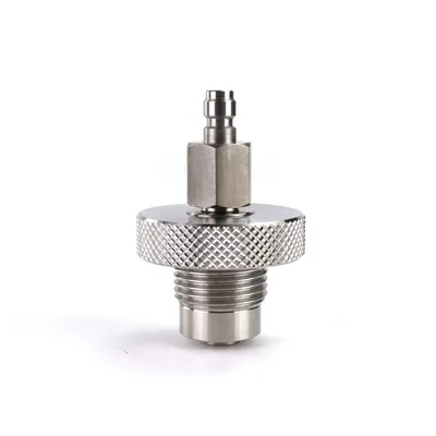 HP Air Fill Station Refill Stainless Steel 300Bar Din Valve with 8MM Quick Disconnect G5/8-14 Male Plug Diving