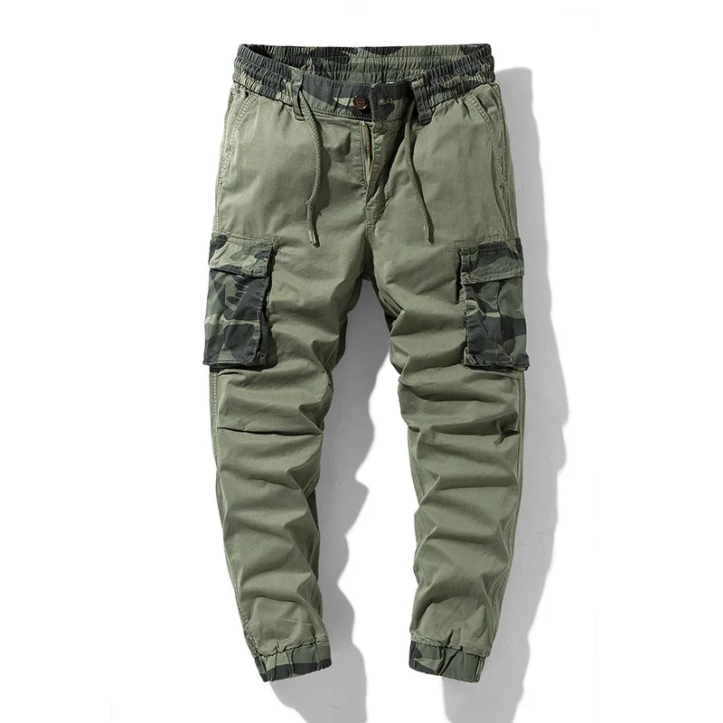Cargo Hosen Männer Multi Tasche Casual Hosen Männer Streetwear Jogger Camouflage Baumwolle Hosen Männer Elastische Taille Knöchel Länge Hosen