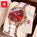 OLEVS Watch for Women Automatic Mechanical Ladies Wrist Watch Stainless Steel Ceramic Watchband