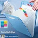 Portable 13 Pocket File Folders Portable A4 Letter Size Color Accordian Document Organizer For