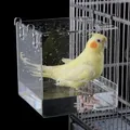 1Pc Plastic Bird Water Bath Box Parrots Parakeet Hanging Birdbath Cage Bathtub Bird Bath Bird Water