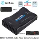 SCART to HDMI-compatible Video Audio Converter With Power Adapter For HDTV Sky Box DVD Television