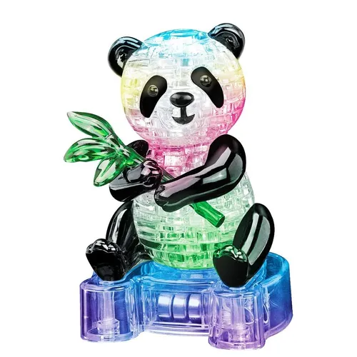 3D Kristall Panda Puzzle mit blinkenden 3D Puzzle montiert niedlichen Tier Puzzles DIY Modell