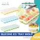 Reusable 14 Cavity Ice Cube Tray Silicone Creative Ice Box Silicone Cooler Ice Mold with Lid Fruit