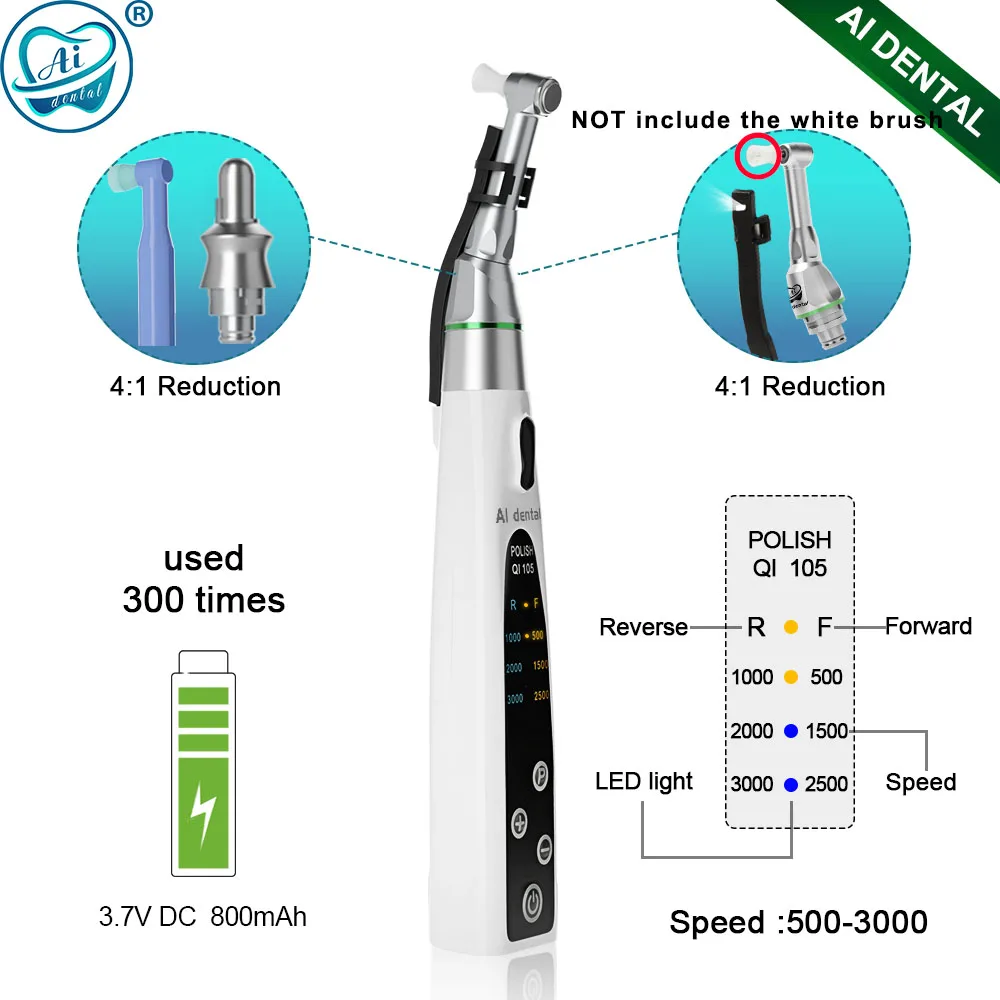 AI-PA-F4 ai zahn ärztlicher elektrischer Polier-LED-Motor mit Gegenwinkel-Einweg kopf 500-3000 U/min Image