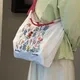 Japanisch für Handtasche Oxford Stoff Stickerei Nylon Einkaufstasche tragbare Umhängetasche Korea