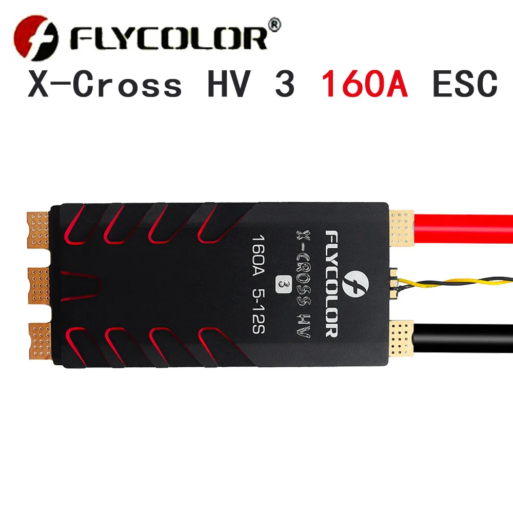 FLYCOLOR X-CROSS HV3 60A 80A 120A 160A ESC 5-12S BLHeli-32 Dshot Proshot 64MHz 32-Bit speed Controller für RC FPV Racing Drone Image
