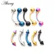 Alisouy 1pc Surgical Steel Eyebrow Piercing Eyebrow Pircing Curved Barbell Banana Piercings Body