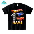 Racing Birthday Shirt 1-7 Year Old 2nd Boys T Shirt Kids Shirts for Children Party 2022 Summer