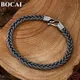 Bocai s925 Sterling Silber Armbänder für Frauen Männer neue Herrenmode Fuchs schwanz Geflecht Web