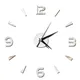 2D Frameless Wall Clock Mirror Wall Sticker Clocks Fashion Living Room Quartz Watch DIY Home