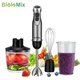 BioloMix 4 in 1 High Power 1200W Immersion Hand Stick Blender Mixer Includes Chopper and Smoothie