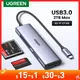 UGREEN Card Reader USB3.0 4-in-1 USB-C to SD TF CF MS Memory Card Adapter for Laptop PC Windows Mac