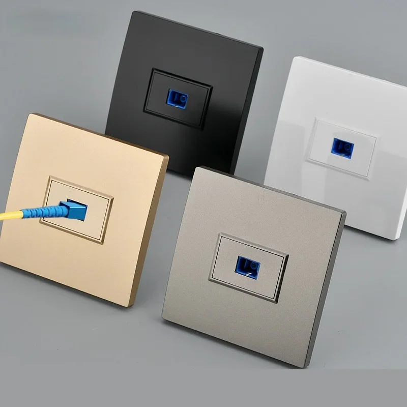 Depoguye Wandmontiertes Glasfaser-Informationsbuchsenpanel mit einem Port, SC-Glasfaser-Wandanschlussplatte mit Glasfaserkabel Image