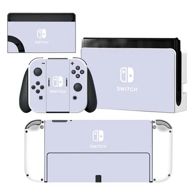 Reines Lila Rosa Farbe Haut Cover Aufkleber Aufkleber für Nintendo Switch NS OLED Konsole Joy-con Image