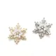 5pc/lot Luxury Large Snowflake Zircon Button Copper Jewelry Accessories DIY Clothing CZ Sewing