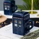 Doctor Who Tardis Creative Police Box Mug Funny Ceramic Coffee Tea Cup With Spoon Gift Box In Blue