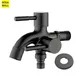 Bathroom Washing Machine Faucet Tap 304 Double Multifunctional Stainless Steel Two Way Tap Black