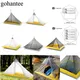 Ultralight Camping Tent 2-4 Person Outdoor 40D Nylon Silicone Coated Rodless Pyramid Large Tent
