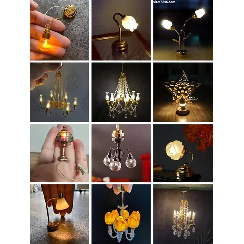 Puppenhaus Miniatur Lampe Tisch Lampe Mini Kann Helle Wand Puppenhaus Lampe Decor Zubehör