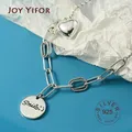 925 sterling silver necklace ladies elegant chain necklace fashion smile face heart sterling silver