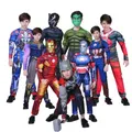 Kids Superhero Spider Man Muscle Costume Spiderman Captain America Iron Man Thor Hulk Cosplay