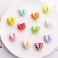 UV Plated High Quality Solid Color Diagonal Hole Acrylic Heart Cut Three-Dimensional DIY Mobile