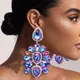 Stonefans Chandelier Drop Earrings Large High Quality for Women Accessories Exaggerate Rhinestone