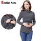 Emotion Moms Autumn Winter Maternity Clothes T-shirts for Pregnant Women Long Sleeve Turtlenecks