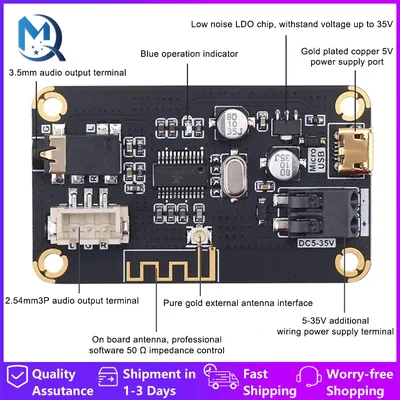 Bluetooth Audio Receiver Board Bluetooth 5,0 MP3 Verlustfreie Decoder Board Audio Verstärker Stereo Mit Fernbedienung