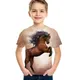 Children Clothes Girl Horse Tee Shirt 19 Colors Junior Boys Clothing 3d T-Shirt For Boy Child Tshirt