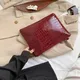 Frauen Krokodil Muster Clutch Tasche Poche tte weiblich lässig einfarbig Reiß verschluss Umschlag