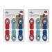 HIC Kitchen Multi-Purpose Magnetic Clips, 2 Sets of 6 Clips, Turquoise, Red, and Navy