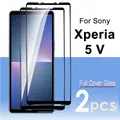 2 Stück für Sony Xperia 5 V Voll deckel aus gehärtetem Glas für Sony Xperia 1 V 10 V Xperia5V 5 V V5
