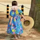 Neue Sommer Kinder Strand kleider böhmischen Stil Kleider für Mädchen Blumen druck Kleinkind Kinder