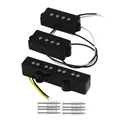 Fleor-Set aus offenem Alnico 5 Bass Pickup pb & jb Bass Bridge Pickup schwarze Faser spule für Bass