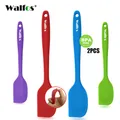 WALFOS 2PCS High Quality Silicone Spatula Set Cook Non Stick Butter Cookie Pastry Scraper Kitchen
