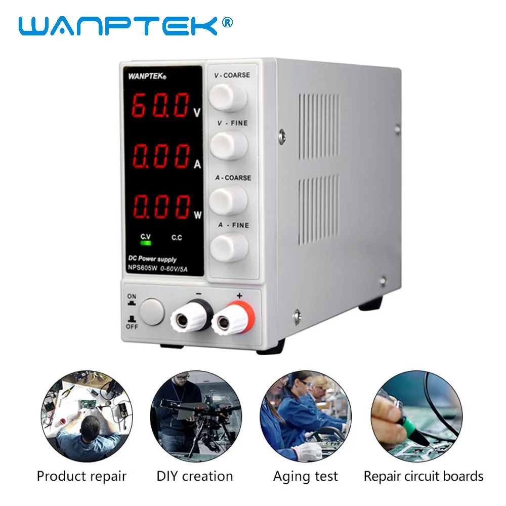 DC Labor 30V 10A Mini-Schaltnetzteil mit geregeltem Labor, einstellbares Gleichstromnetzteil mit Stabilisator-Leistungsanzeige, 60V 5A Tischleistung Image