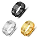 Customize Your Sports Logo - Men's Titanium Steel Ring - Americal Football - Baseball - ICE hockey