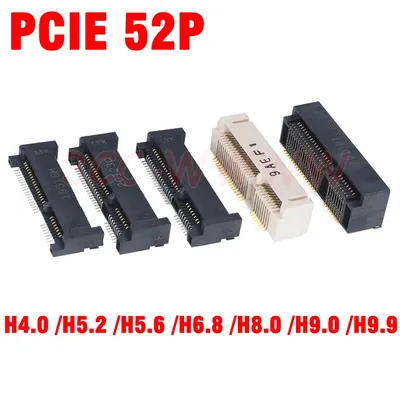 MINI PCIE Msata Connector PCI-E Socket Slot 52Pin Card Holder H4.0MM H5.2 H5.6 H6.8 H-8 H9.0 For