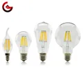 2/4/6/8w E27 E14 Retro Edison LED Filament Bulb Lamp AC220V Glass Light Bulb C35 G45 A60 ST64 G80