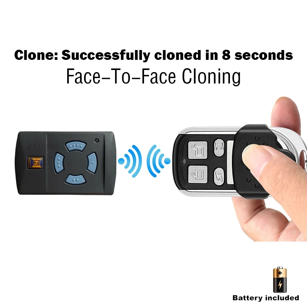 BERNER MARANTEC 3-in-1-Garagentor-Fernbedienung, Klon, automatischer Scan, 4-Kanal-Toröffner für HSE2 HSE4 Digital 302 313 868 MHz Image