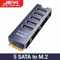 JEYI NVMe M.2 to 5 Sata Adapter Internal 5 Port Non-RAID SATA III 6GB/s NVMe Adapter Card for