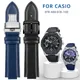 Cowhide Leather watch strap for Casio Edifice EFB-680D-2A ECB-10D leather strap men's watchband