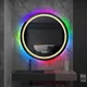 Large Round Lighted Bathroom Mirror RGB Color Changing LED Mirror Dimmable Anti-Fog Backlit Mirror
