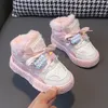Winter Baumwoll schuhe für Kinder rosa niedlichen Cartoon Stiefel Jungen Mädchen Schneeschuhe dicken