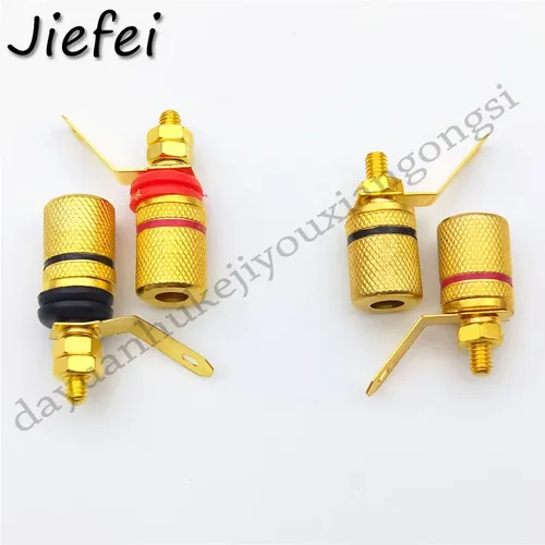 4Pcs 26mm/33mm Gold Überzogene Verstärker Lautsprecher Binding Post 4mm Banana Stecker Lautsprecher