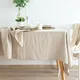 100% Pure Linen Tablecloth Natural Fabric for Kitchen Dining Room Party Holiday Tabletop Decoration