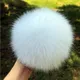 DIY Fell Pom Pom 100% Natürliche Fuchs Hairball Hut Ball Pom Pom Handarbeit Wirklich Große Haar Ball